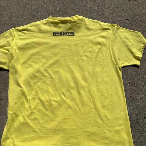 Vintage 90s Joe Boxer Smiley Yellow tee Single Stitch Made in USA - Picture 4 of 5